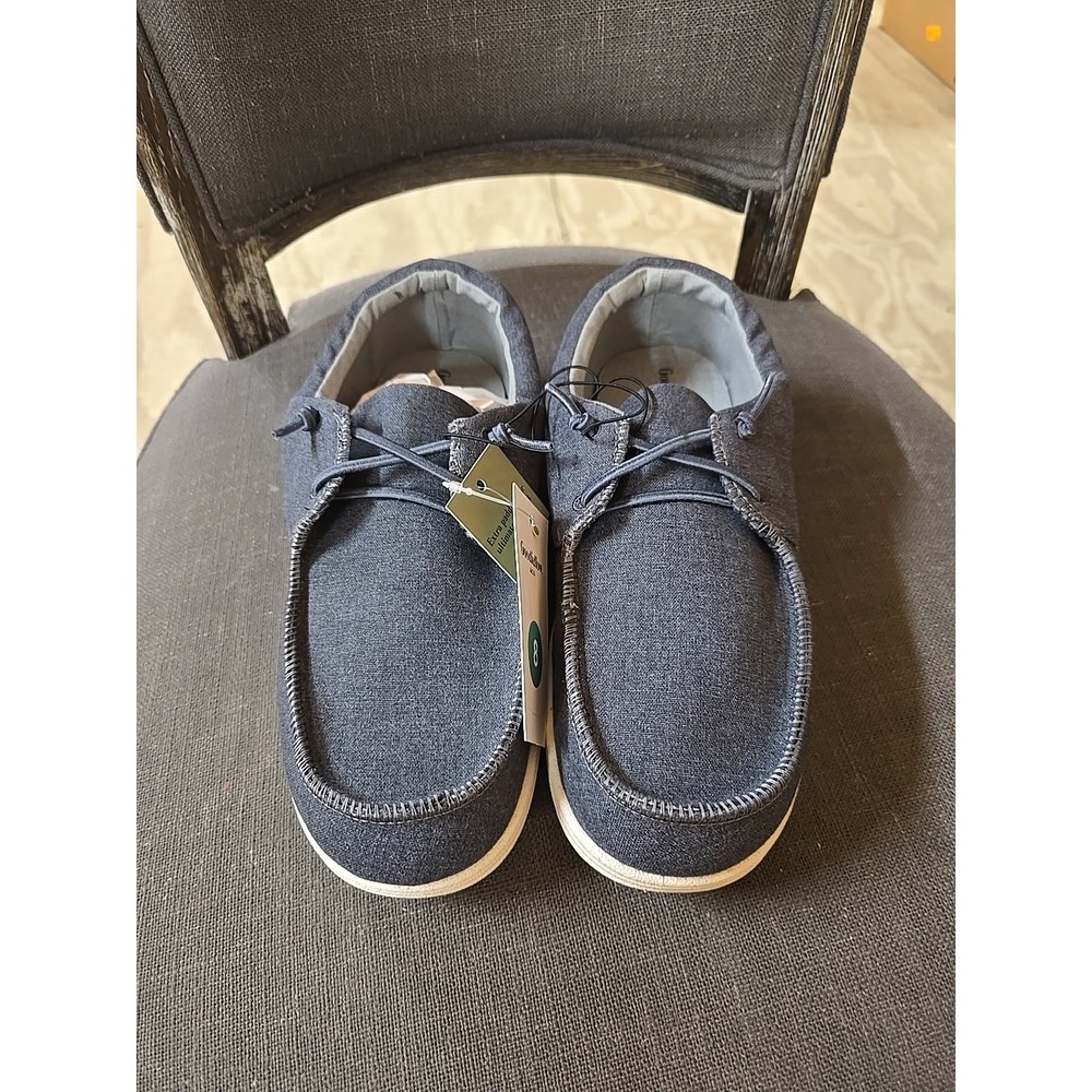 Goodfellow & Co Mens Boat Shoes Navy Blue Denim Slip On‎ Loafers Size 8 NIB